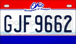 GJF9662 license plate in Ohio