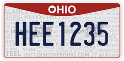 HEE1235  license plate in OH