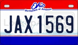 JAX1569 license plate in Ohio