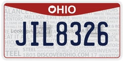 JIL8326  license plate in OH