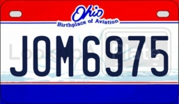 JOM6975 license plate in Ohio