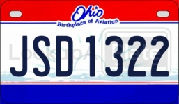 JSD1322 license plate in Ohio