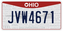 JVW4671  license plate in OH