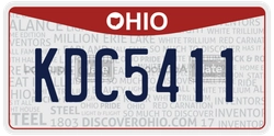 KDC5411  license plate in OH