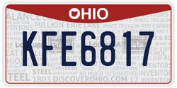 KFE6817  license plate in OH