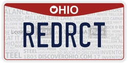 REDRCT  license plate in OH