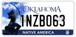 1NZB063  license plate in OK