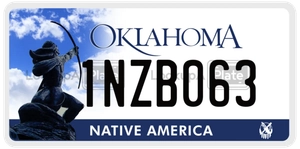 1NZB063 license plate in Oklahoma