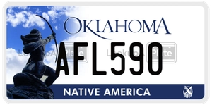 AFL590 license plate in Oklahoma
