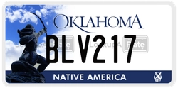 BLV217  license plate in OK