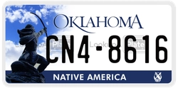 CN4-8616  license plate in OK