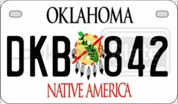 DKB842 license plate in Oklahoma
