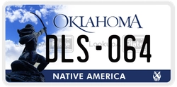 DLS-064  license plate in OK