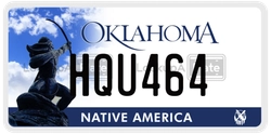 HQU464  license plate in OK
