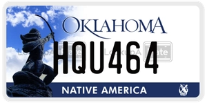 HQU464 license plate in Oklahoma