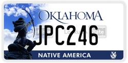 JPC246  license plate in OK
