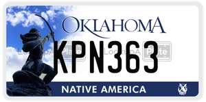 KPN363 license plate in Oklahoma