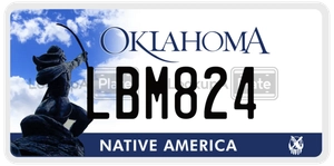 LBM824 license plate in Oklahoma