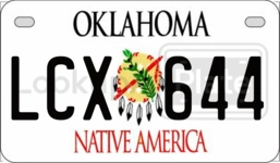 LCX644 license plate in Oklahoma