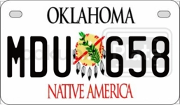 MDU658 license plate in Oklahoma