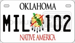 MIL102 license plate in Oklahoma