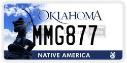 MMG877  license plate in OK