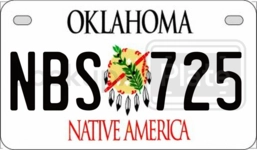 NBS725 license plate in Oklahoma