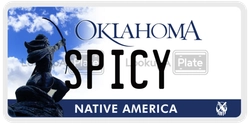 SPICY  license plate in OK