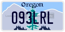 093LRL  license plate in OR