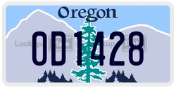 0D1428  license plate in OR