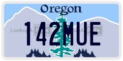 142MUE  license plate in OR