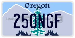 250NGF  license plate in OR