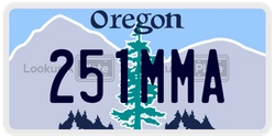 251MMA  license plate in OR