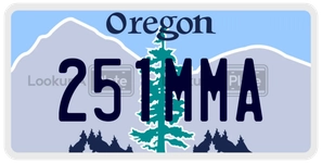 251MMA license plate in Oregon