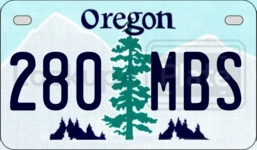 280MBS license plate in Oregon