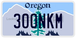 300NKM  license plate in OR