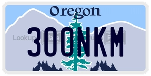 300NKM license plate in Oregon