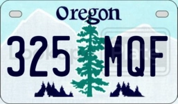 325MQF license plate in Oregon