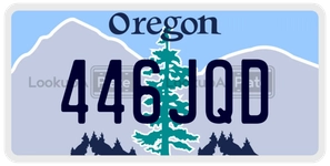 446JQD license plate in Oregon