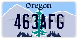 463AFG  license plate in OR