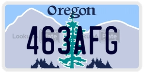 463AFG license plate in Oregon