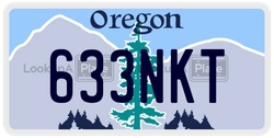 633NKT  license plate in OR