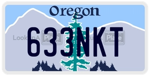 633NKT license plate in Oregon