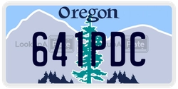 641PDC  license plate in OR