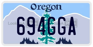694GGA license plate in Oregon