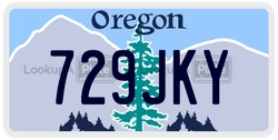 729JKY  license plate in OR