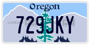 729JKY license plate in Oregon