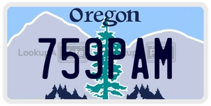 759PAM license plate in Oregon