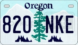 820NKE license plate in Oregon