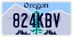 824KBV  license plate in OR